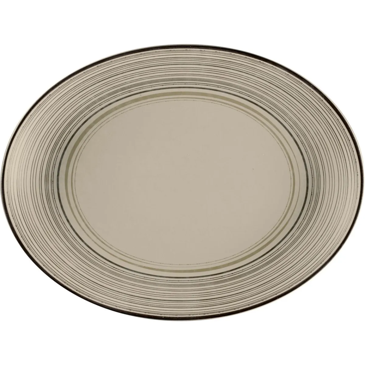 Plat ovale Argila Décor Larissa porcelaine 36 cm Earth - RAK Best