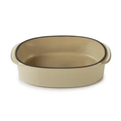 Plat ovale beige porcelaine culinaire 16 cm Caractère - REVOL Online