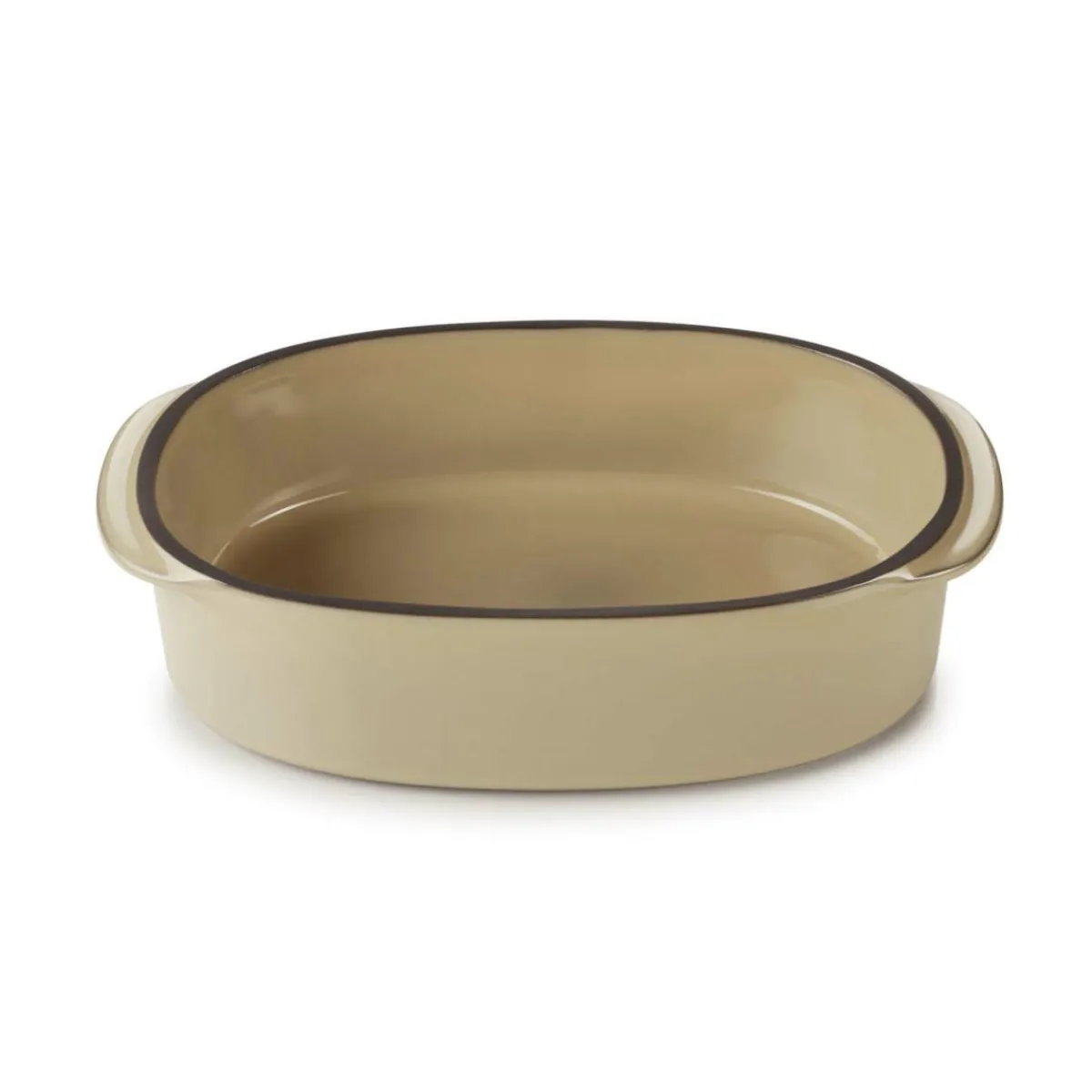 Plat ovale beige porcelaine culinaire 16 cm Caractère - REVOL Online