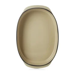 Plat ovale beige porcelaine culinaire 34 cm Caractère - REVOL Clearance