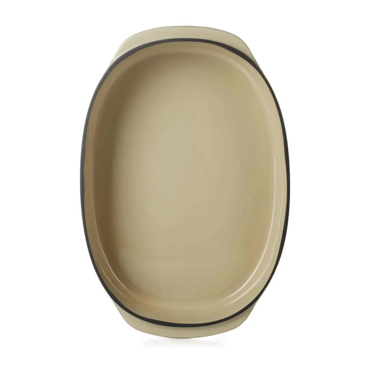 Plat ovale beige porcelaine culinaire 34 cm Caractère - REVOL Clearance