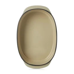 Plat ovale beige porcelaine culinaire 26 cm Caractère - REVOL Hot
