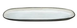 MEDARD DE NOBLAT Plat ovale blanc grès émaillé 35,5 cm Shadow Discount