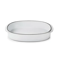Plat ovale blanc porcelaine culinaire 34 cm Caractère - REVOL Outlet