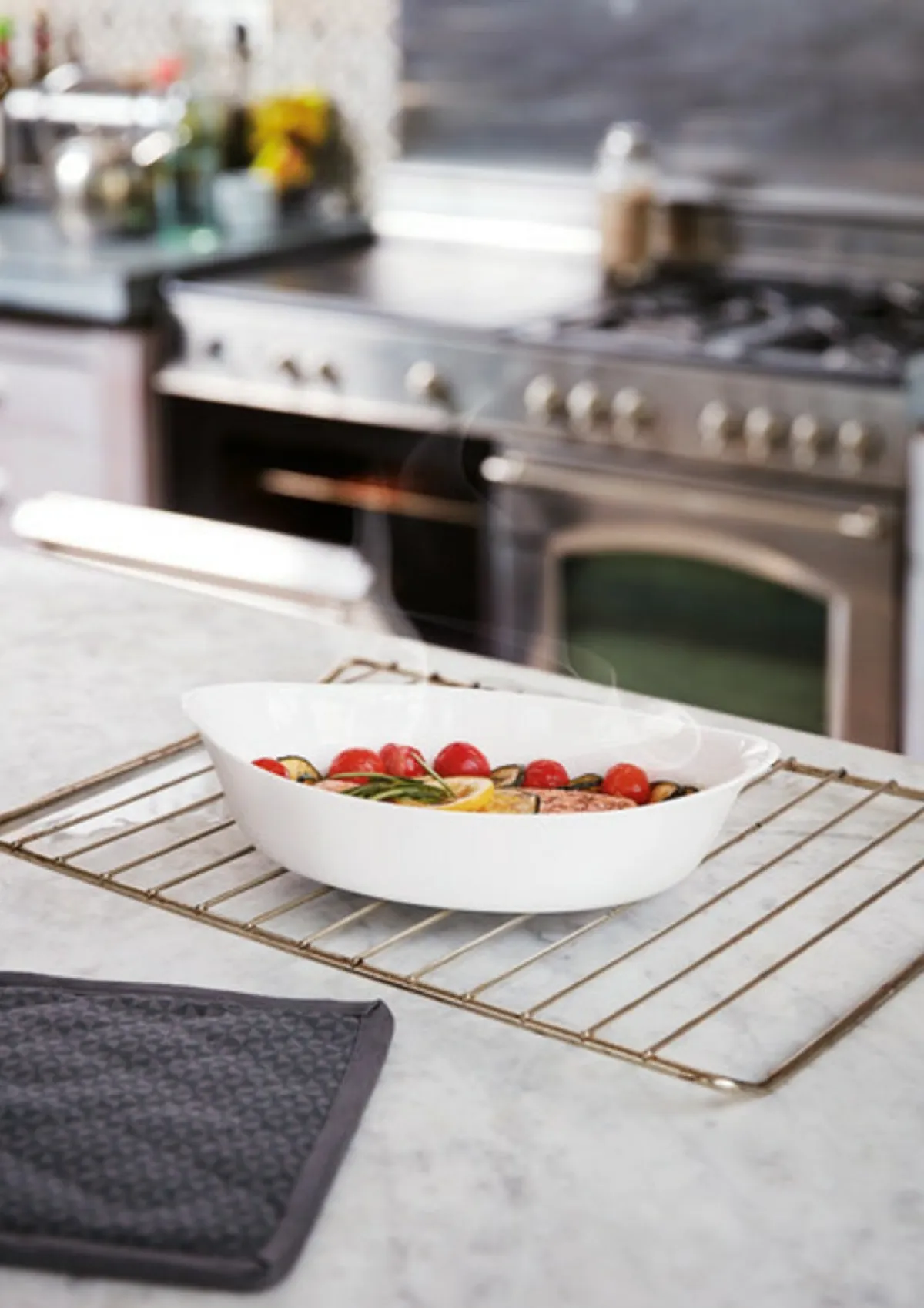 LUMINARC Plat ovale blanc verre opal 32,5 cm Smart Cuisine Clearance