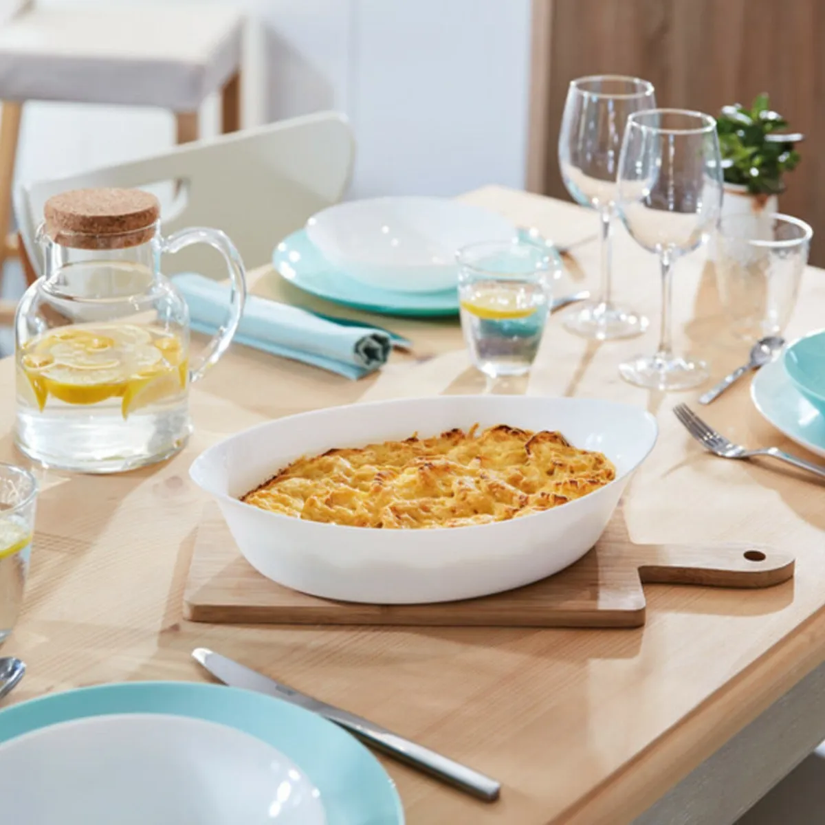 LUMINARC Plat ovale blanc verre opal 32,5 cm Smart Cuisine Clearance