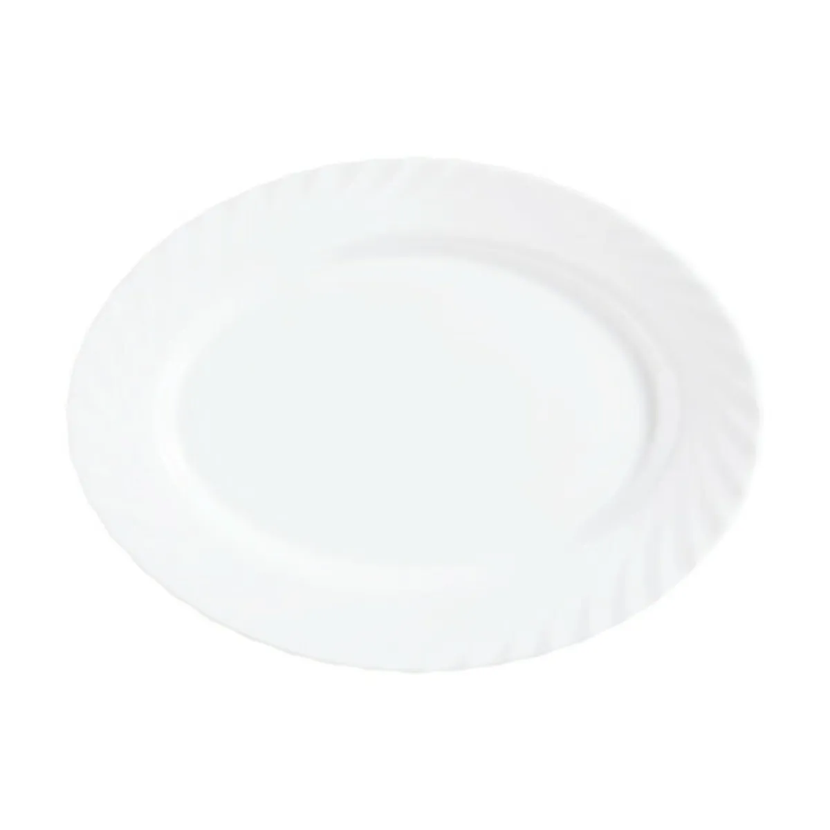Plat ovale blanc verre opal 34,8 cm Trianon - ARCOROC