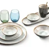 Plat ovale bleu grès émaillé 35,5 cm Shadow - MEDARD DE NOBLAT Sale