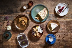 RAK Plat ovale bleu porcelaine vitrifiée 23 cm stone Ease