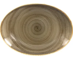 RAK Plat ovale brun porcelaine vitrifiée 32 cm Twirl Clearance