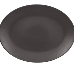 Plat ovale brun porcelaine vitrifiée 36 cm Genesis - RAK Outlet