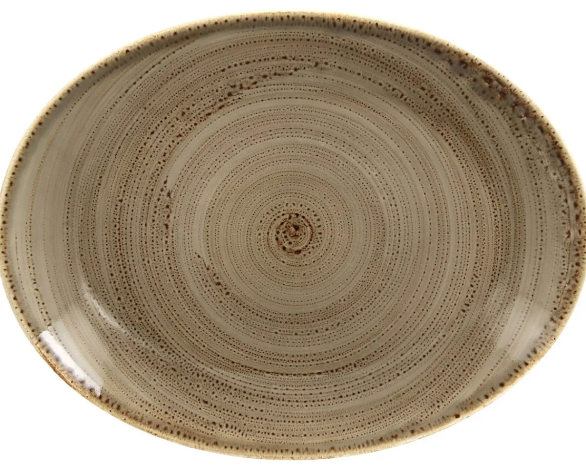 RAK Plat ovale brun porcelaine vitrifiée 36 cm Twirl Sale