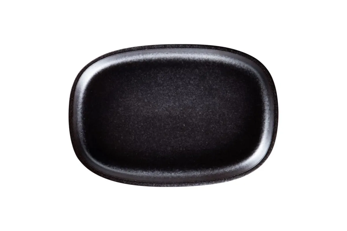 Plat ovale Forge porcelaine vitrifiée 30 cm stone Ease - RAK Hot