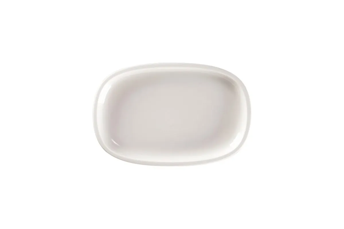 RAK Plat ovale gris porcelaine vitrifiée 23 cm stone Ease Discount
