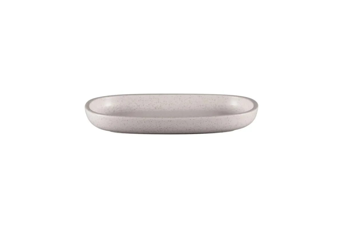 Plat ovale gris porcelaine vitrifiée 23 cm stone Ease - RAK Sale