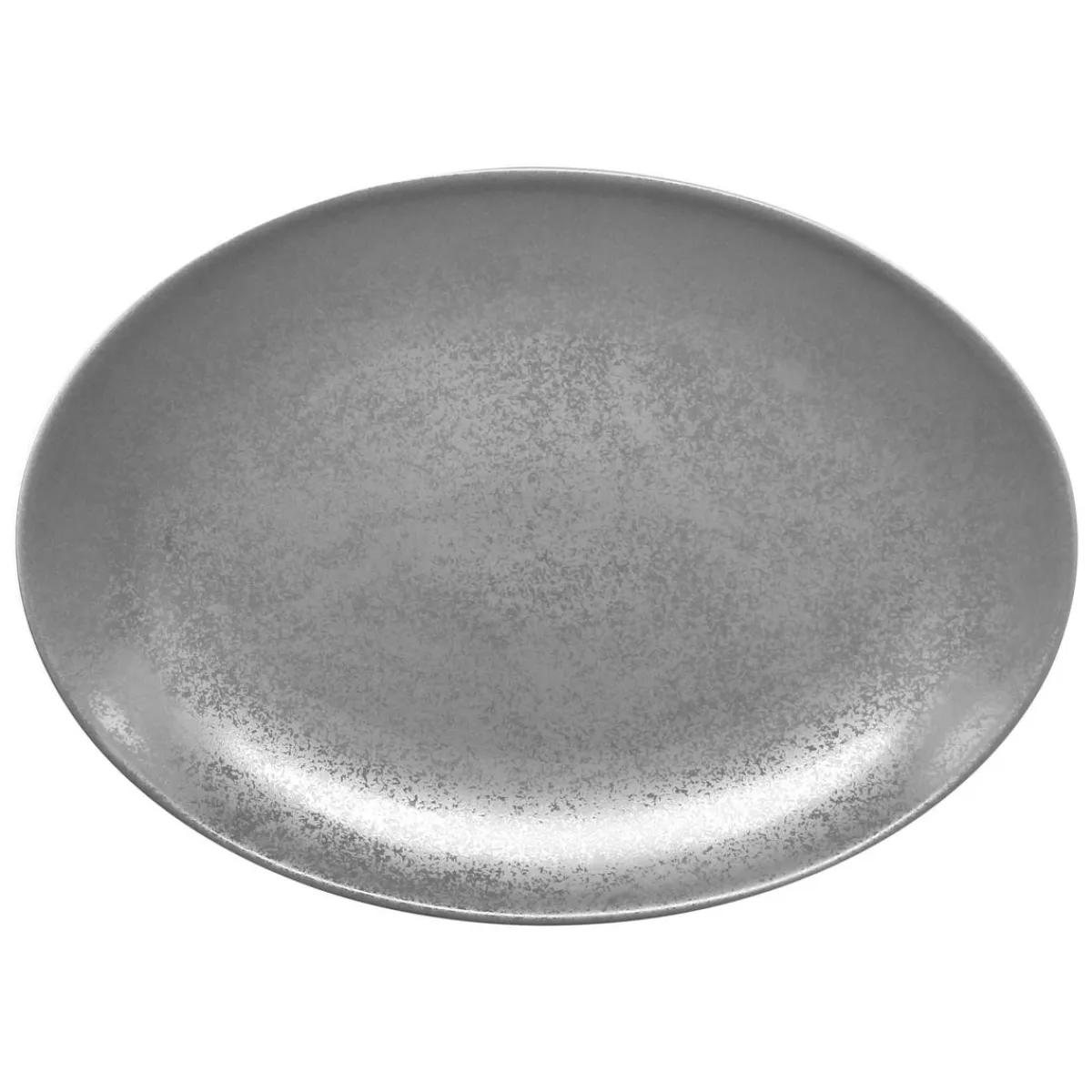 RAK Plat ovale gris porcelaine vitrifiée 32x23 cm Shale New