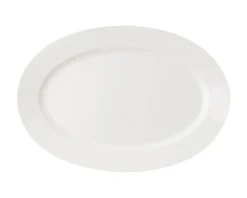 Plat ovale ivoire porcelaine vitrifiée 38 cm Banquet - RAK Online