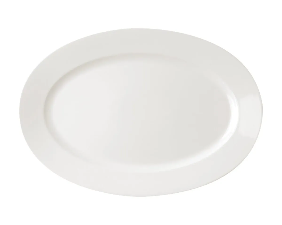 Plat ovale ivoire porcelaine vitrifiée 32 cm Banquet - RAK Hot