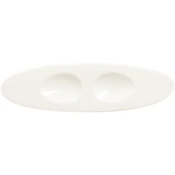 RAK Plat ovale ivoire porcelaine vitrifiée 25 cm Picked Hot