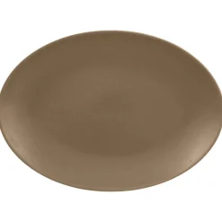 Plat ovale marron porcelaine vitrifiée 32 cm Genesis - RAK Clearance