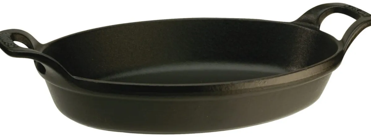STAUB Plat ovale noir fonte d'acier 24 cm Outlet