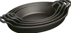 STAUB Plat ovale noir fonte d'acier 24 cm Outlet