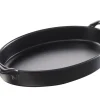 REVOL Plat ovale noir porcelaine culinaire 28x19 cm Belle Cuisine Outlet