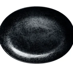 Plat ovale noir porcelaine vitrifiée 36 cm Karbon - RAK Sale