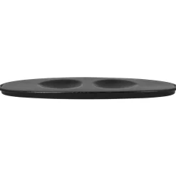Plat ovale noir porcelaine vitrifiée 25 cm Picked - RAK Online