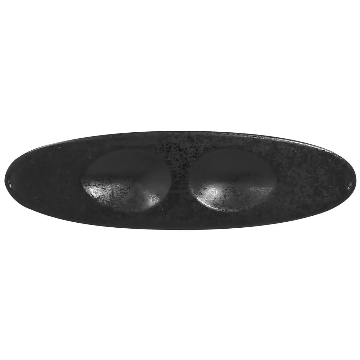 Plat ovale noir porcelaine vitrifiée 25 cm Picked - RAK Online