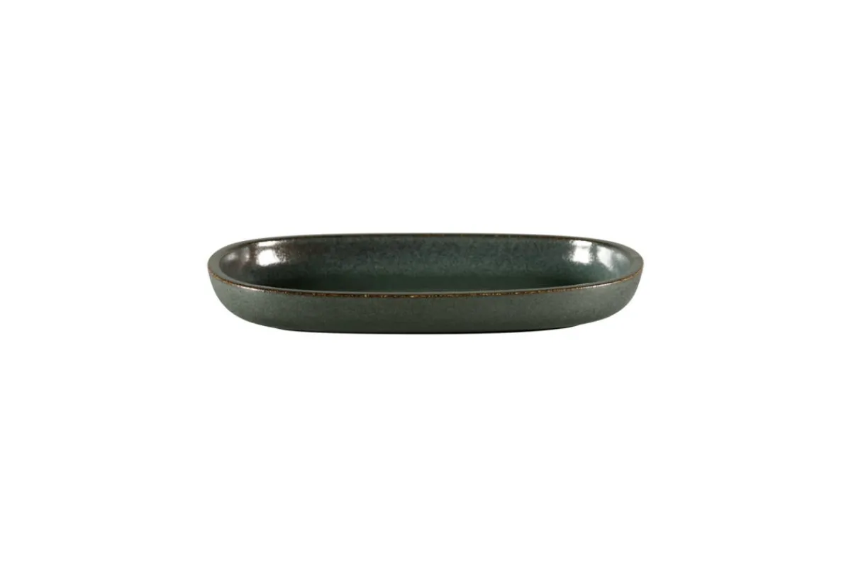 RAK Plat ovale noir porcelaine vitrifiée 23 cm stone Ease Clearance