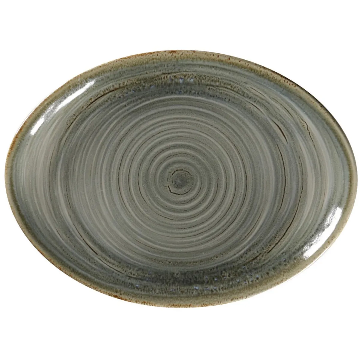 RAK Plat ovale Peridot porcelaine vitrifiée 26 cm stone Spot Best