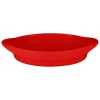 Plat ovale rouge porcelaine vitrifiée 31x18 cm Chefs Fusion - RAK Clearance