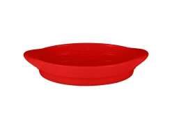 Plat ovale rouge porcelaine vitrifiée 31x18 cm Chefs Fusion - RAK Clearance