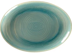 Plat ovale Saphire porcelaine vitrifiée 32 cm stone Spot - RAK Hot
