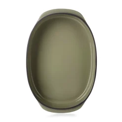 REVOL Plat ovale vert porcelaine culinaire 34 cm Caractère Outlet