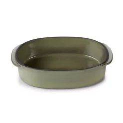 Plat ovale vert porcelaine culinaire 19 cm Caractère - REVOL