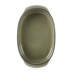 Plat ovale vert porcelaine culinaire 19 cm Caractère - REVOL
