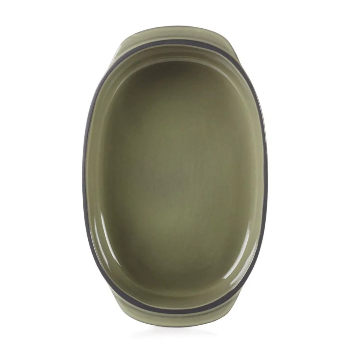 Plat ovale vert porcelaine culinaire 19 cm Caractère - REVOL