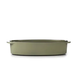 REVOL Plat ovale vert porcelaine culinaire 26 cm  Caractère Outlet