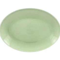 Plat ovale vert porcelaine vitrifiée 32 cm Vintage - RAK Best