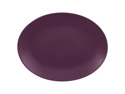 Plat ovale violet porcelaine vitrifiée 36x27 cm Neo Fusion - RAK Sale