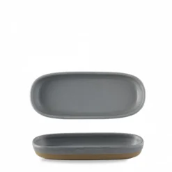 Plat à partager rectangulaire gris porcelaine vitrifiée 23,3 cm Emerge Seatle - CHURCHILL Clearance