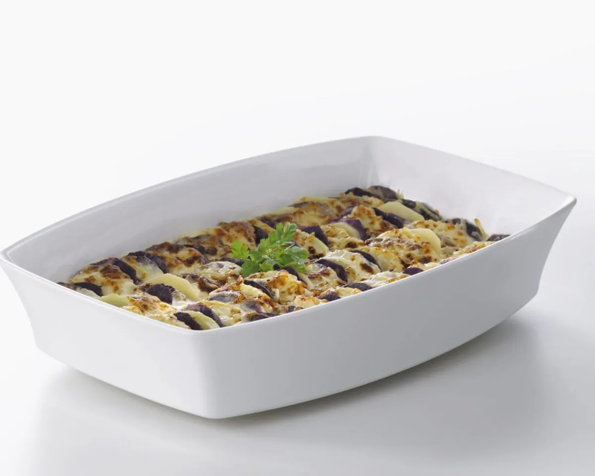 REVOL Plat porcelaine culinaire blanc 38,5x25x7 cm 400 cl Alexandrie Clearance
