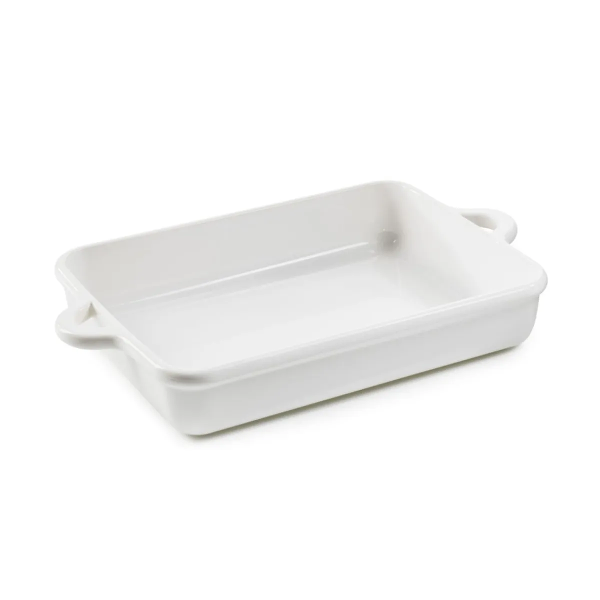 Plat pour induction rectangulaire Blanc albâtre porcelaine culinaire 34x25 cm Bombance - REVOL Outlet