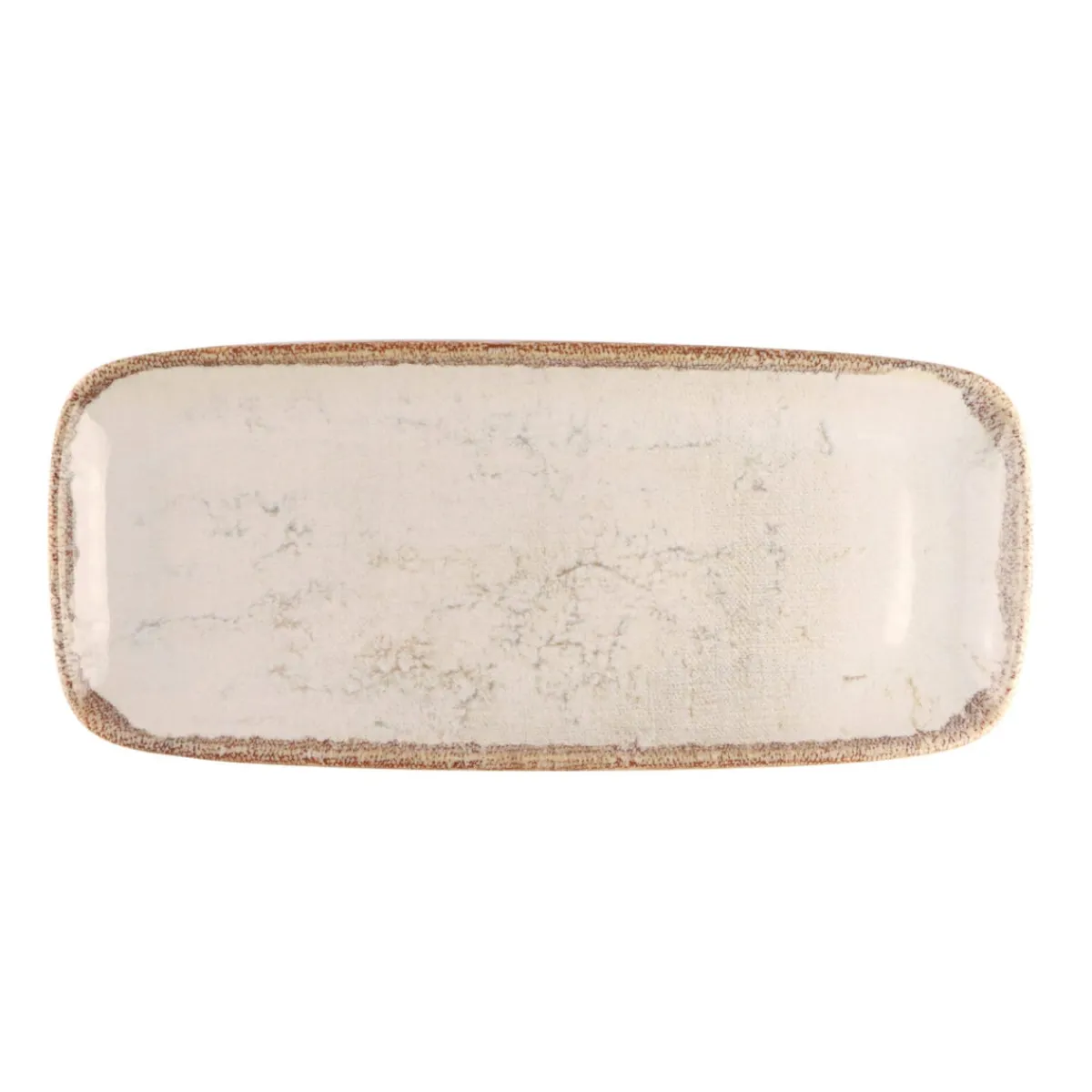 ACCOLADE Plat rectangulaire beige grès émaillé 28 cm Sand Best
