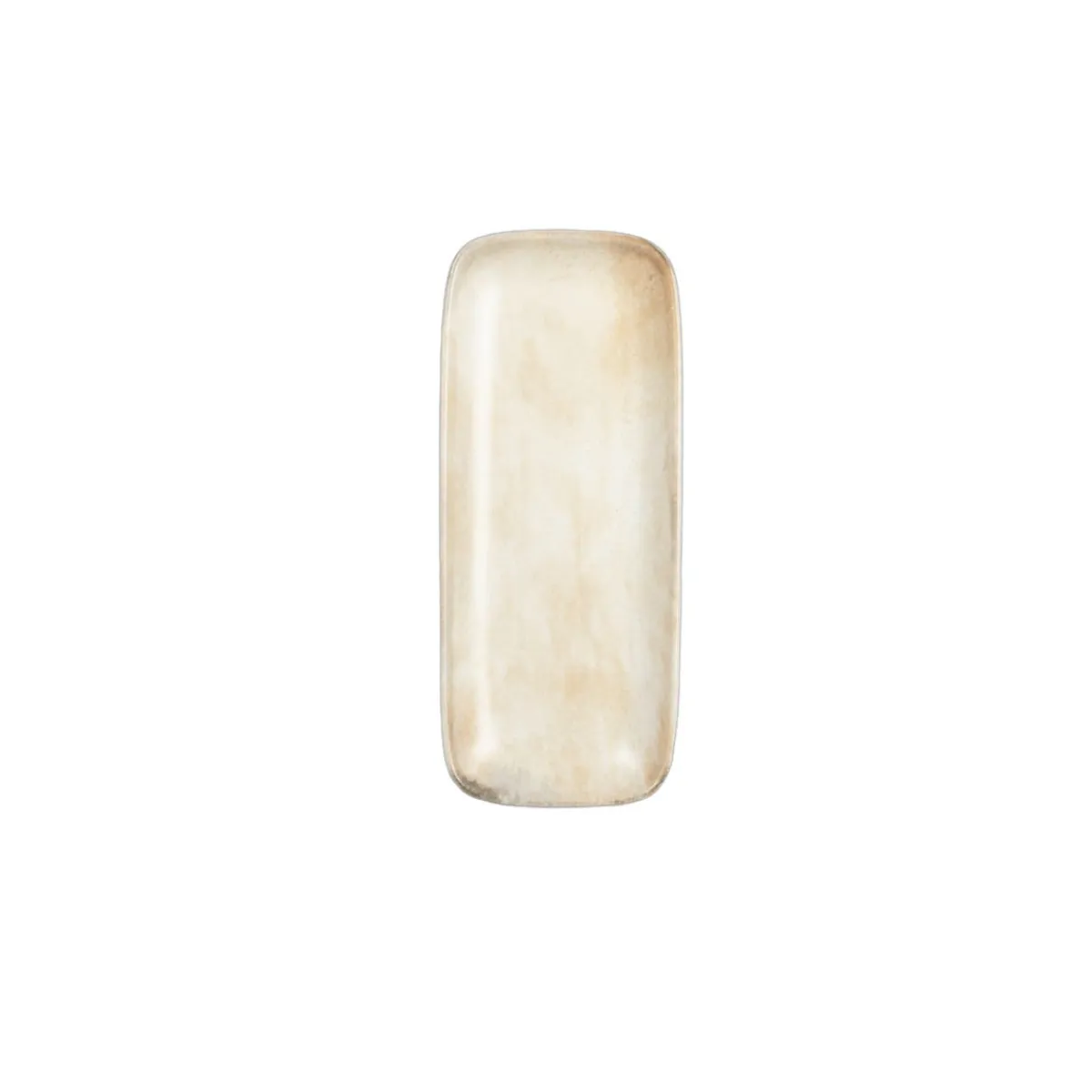 Plat rectangulaire beige grès émaillé 28 cm Sahara - ACCOLADE New