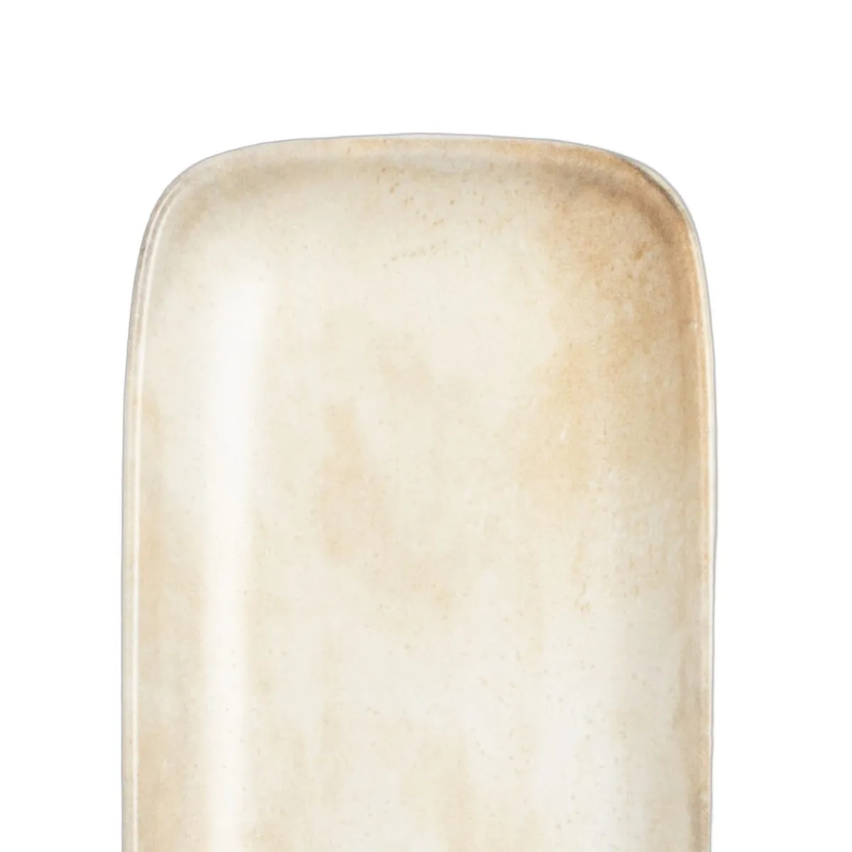 Plat rectangulaire beige grès émaillé 28 cm Sahara - ACCOLADE New