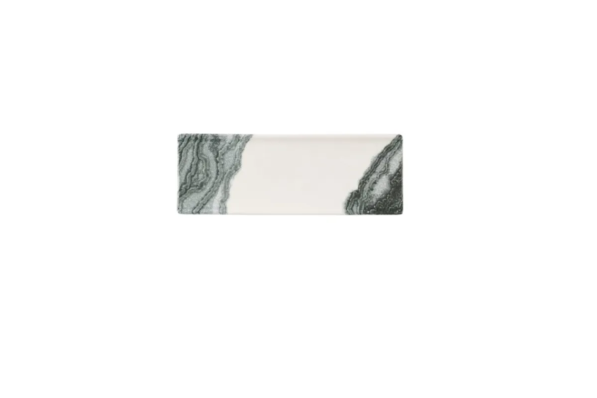 Plat rectangulaire Black porcelaine vitrifiée 8,8 cm Tide - CHURCHILL Sale