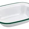 Plat rectangulaire blanc acier émaillé 26 cm - Aucune Sale